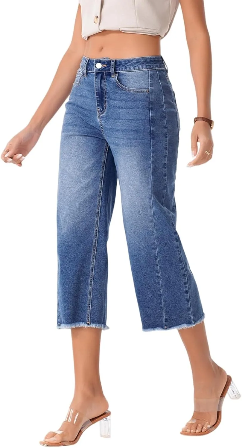 Джинсы Capri для женщин прямые широкие укороченные — фото 3