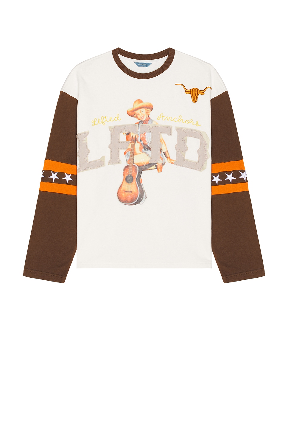 

Спортивная футболка Belle от Lifted Anchors, white & brown