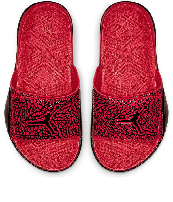 

Тапочки hydro 7 minimalistic red black slippers 'red black' Air Jordan, красный