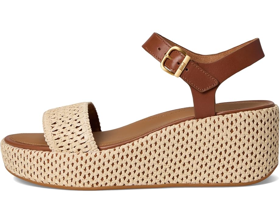 Туфли FitFlop Platfforms Woven Wedge Ankle-Strap Sandals, цвет Deep Tan/Ivory — фото 4