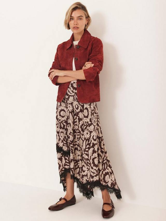 

Юбка с цветочным кружевным кантом Mint Velvet, Red Burgundy