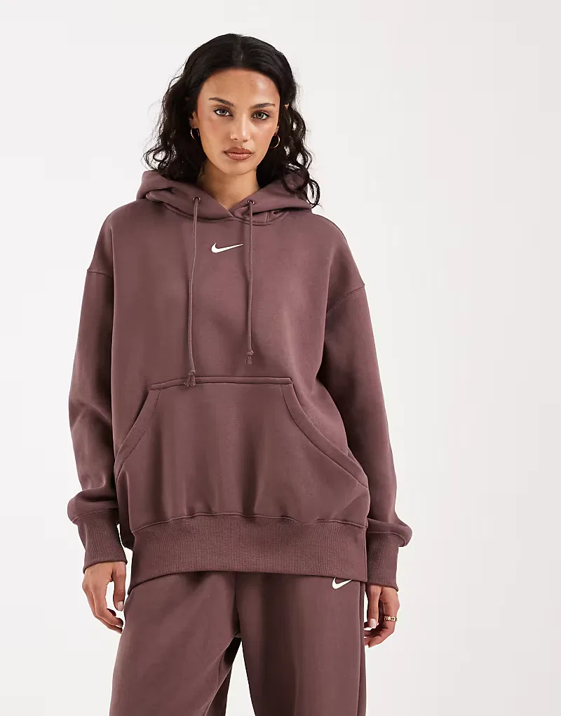 Толстовка Nike Phoenix Fleece оверсайз, фиолетовый