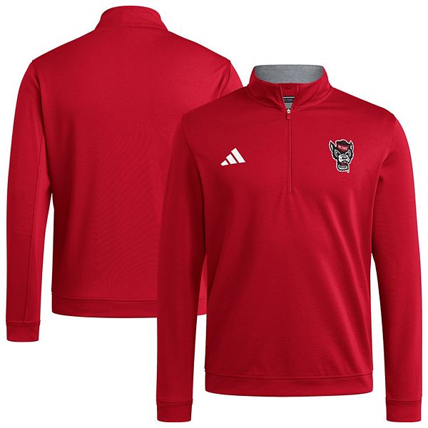 Мужская красная толстовка nc state wolfpack elevated tri-blend с молнией на четверть Adidas — фото 2