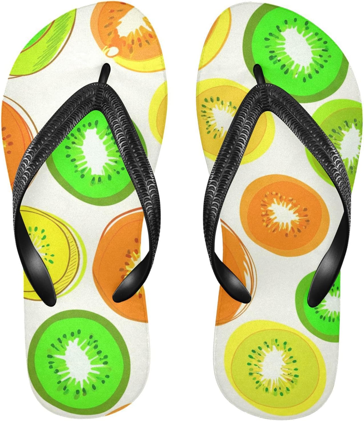 

Вьетнамки с изображением киви, бежевого цвета, для пляжа и душа, резиновые, противоскользящие, летние тапочки для женщин и мужчин Sinestour