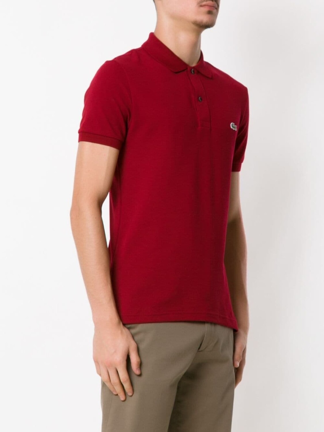 Lacoste рубашка поло с нашивкой-логотипом, красный — фото 3