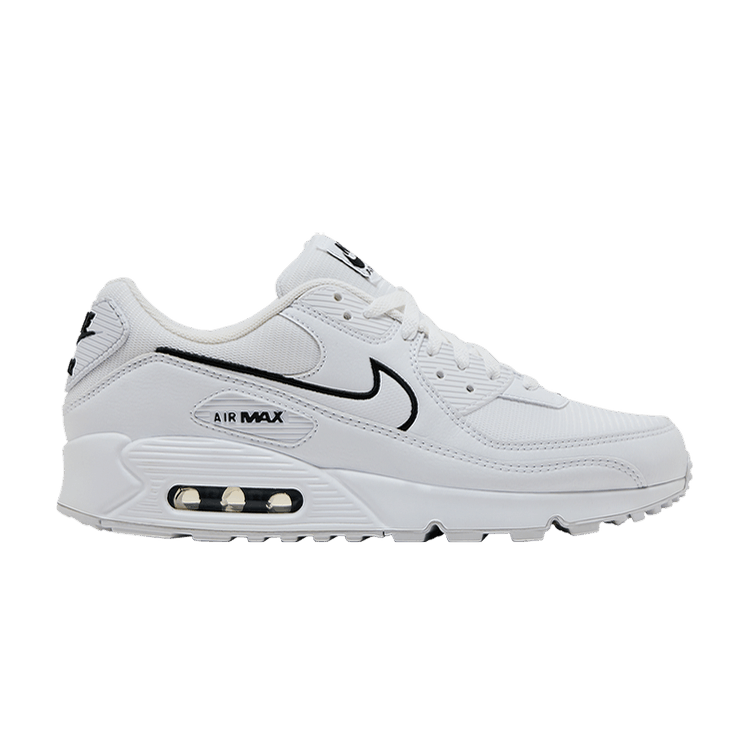 

Кроссовки Nike Air Max 90 'White Black Outlined Swoosh', белый