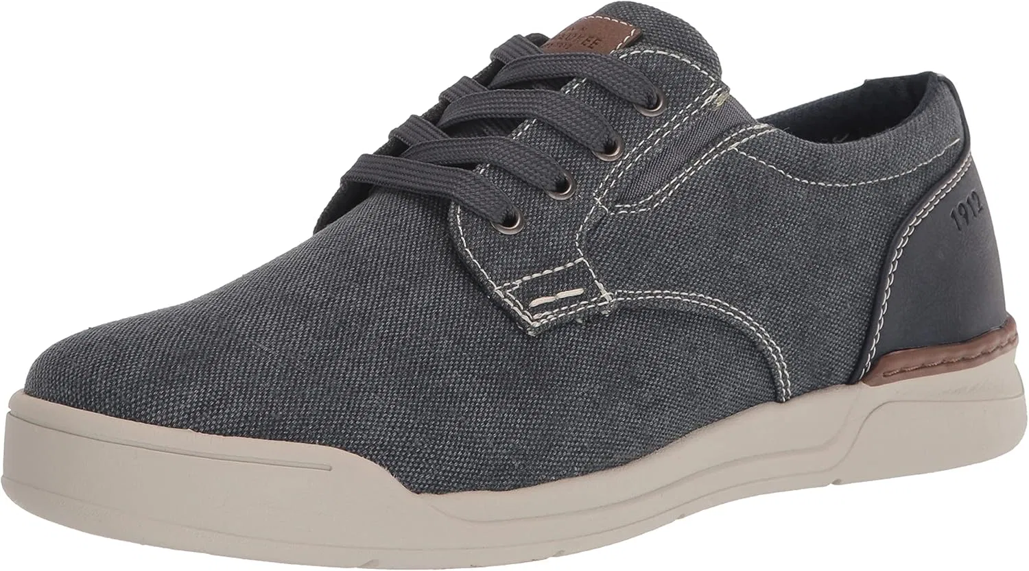 Мужские спортивные кроссовки Nunn Bush Kore Tour Canvas с гладким носком и шнуровкой, модель Oxford, Blue