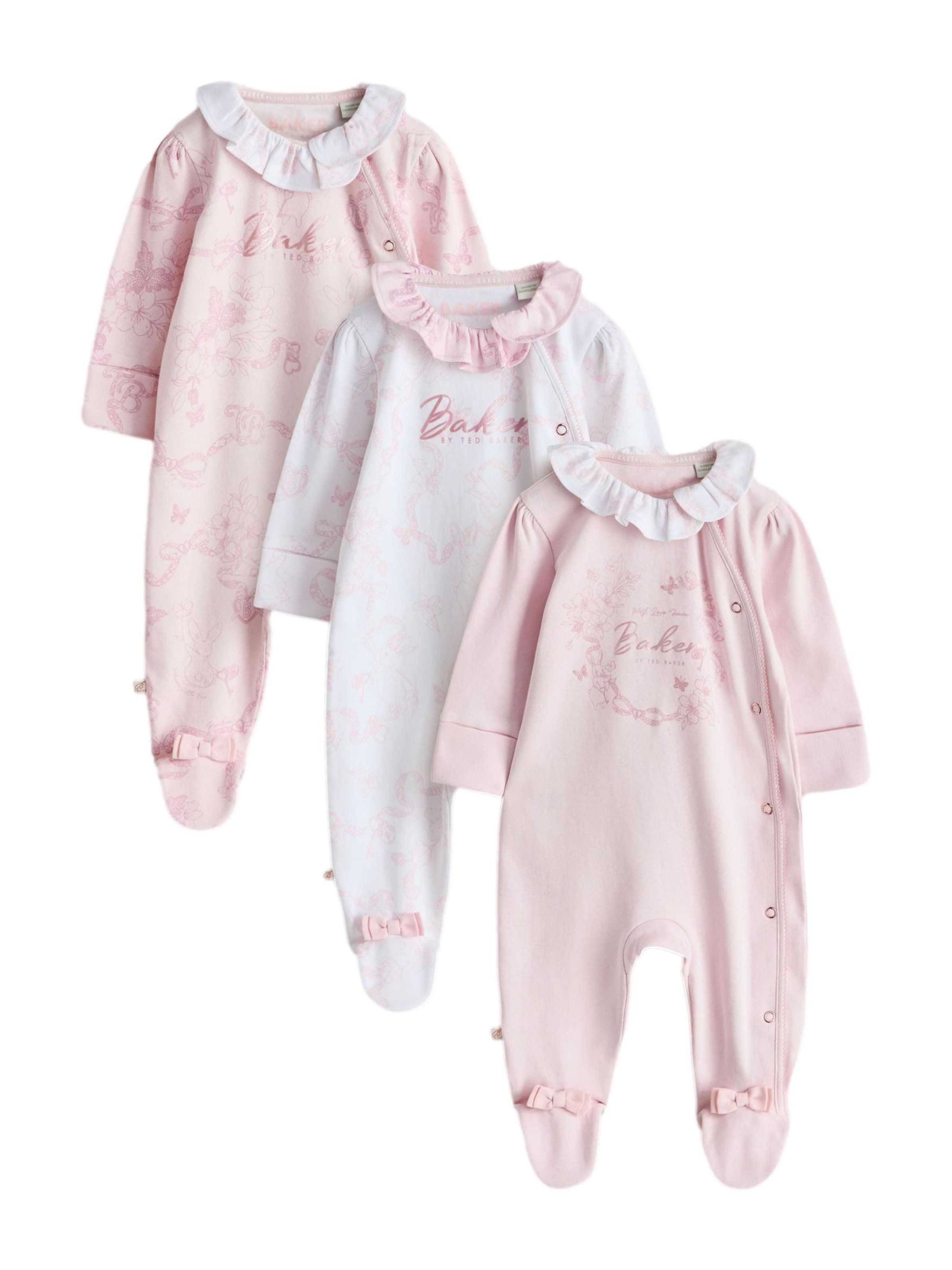 

Baker by Ted Baker Пижама в цветах Rose, Pitaya, White