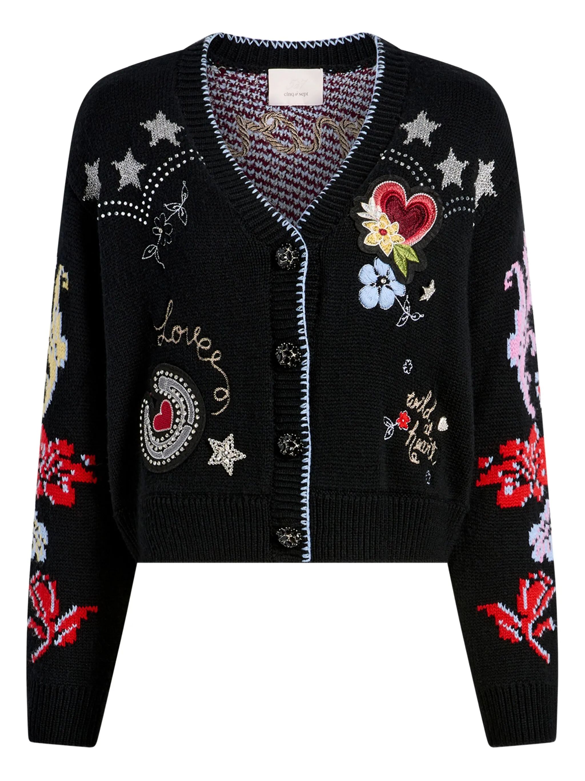 

Декорированный кардиган Western Collage Cinq A Sept, черный