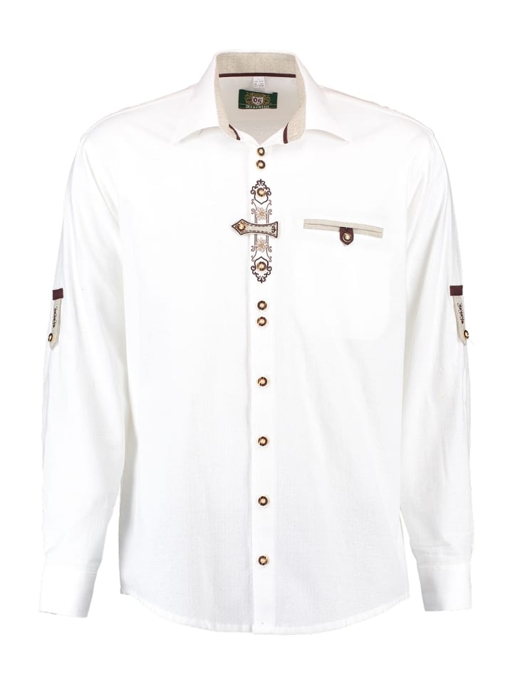 

Традиционная рубашка 420037-3003 белого цвета OS-Trachten