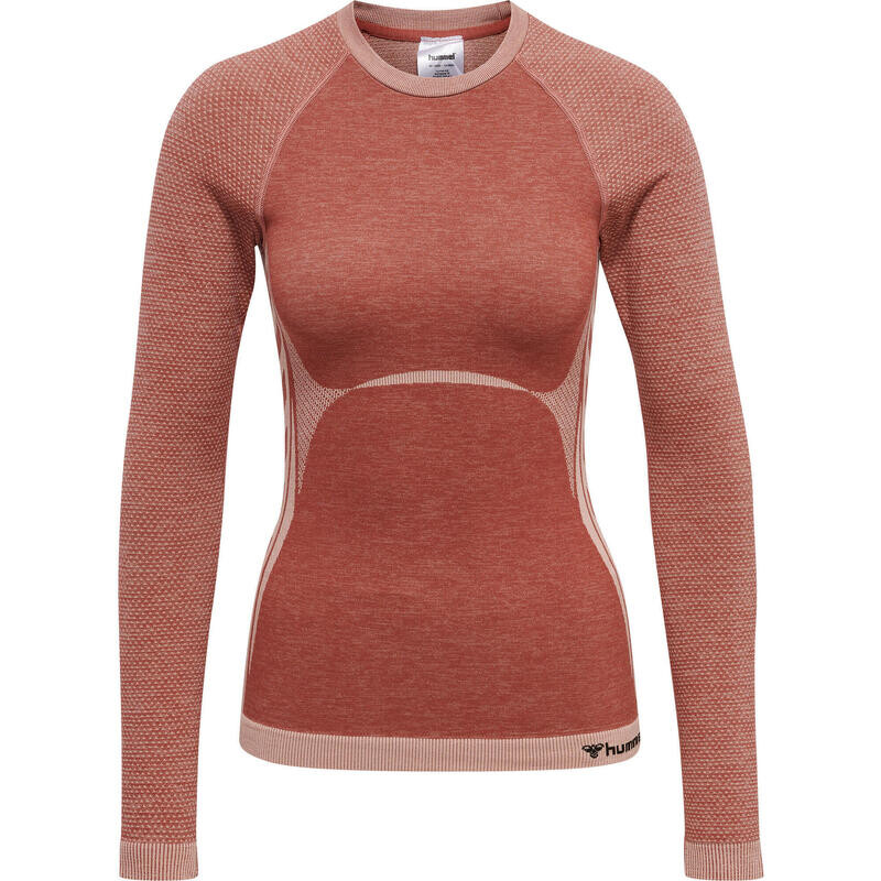 

Hmlclea бесшовная облегающая футболка женская для йоги HUMMEL, цвет rot