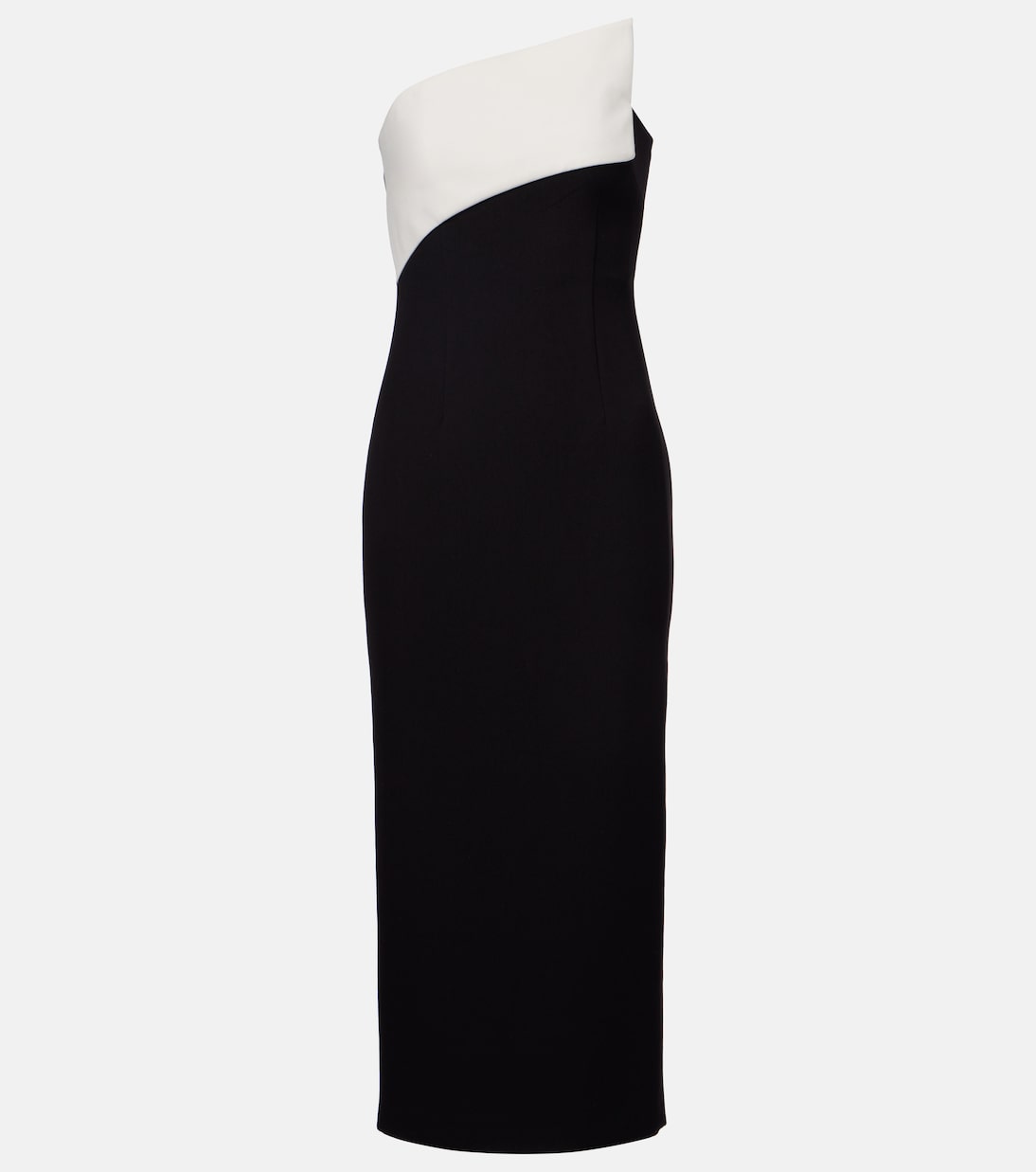 

Асимметричное коктейльное платье из крепа без бретелек Roland Mouret, Monochrome