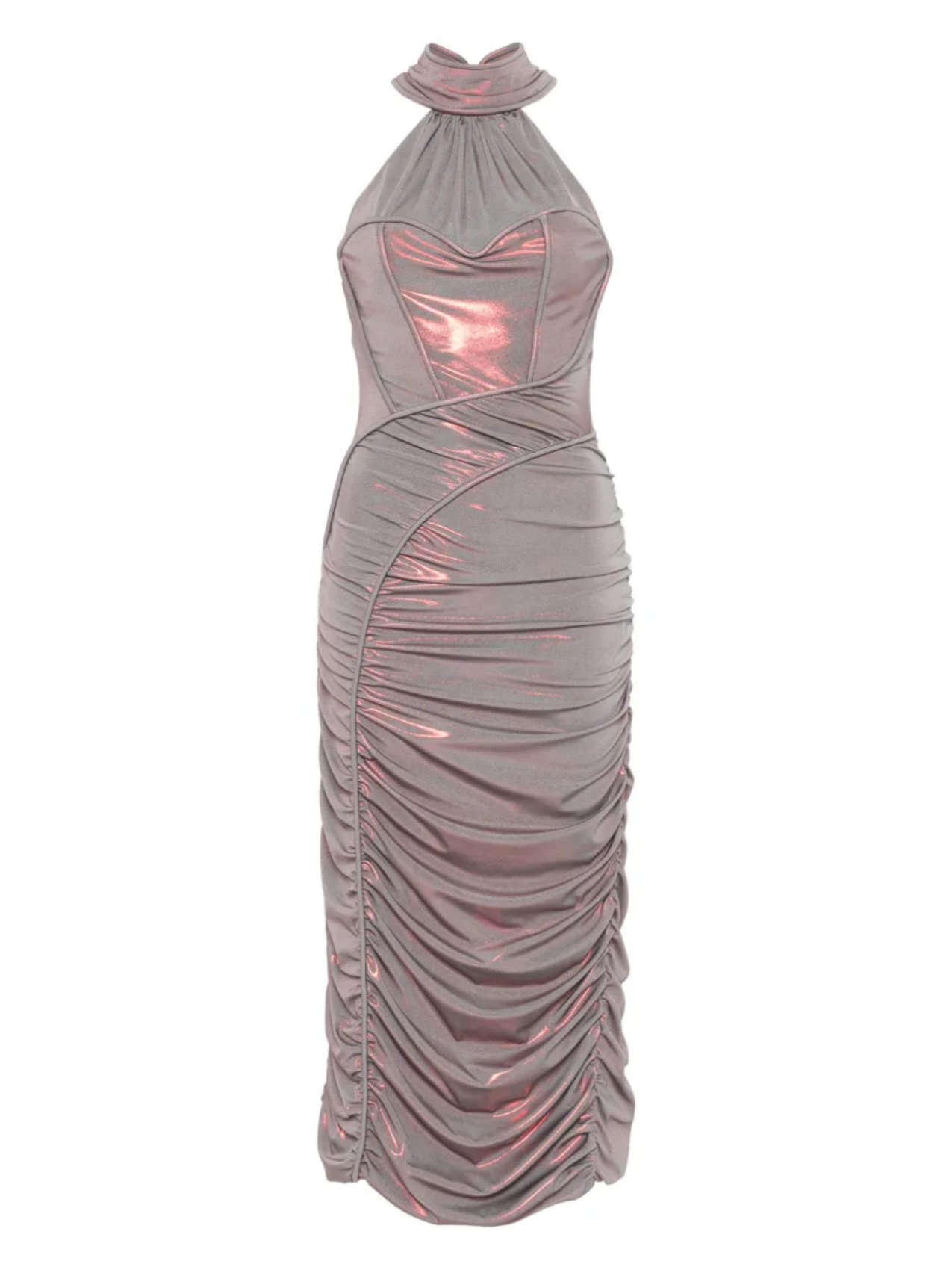 

Платье миди с драпировкой MITILIANE COUTURE, серый