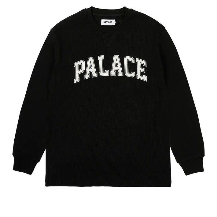 

Худи Palace Waffle Long-Sleeve T-shirt 'Black', черный