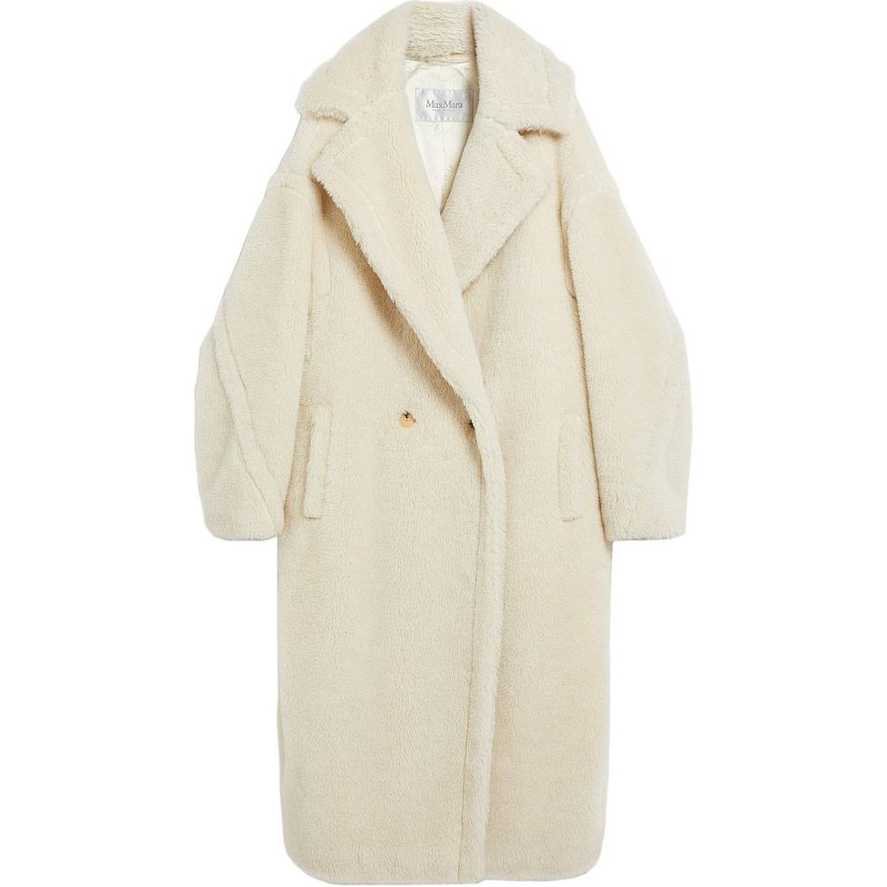 

MaxMara Двубортное пальто Max Mara Tedgirl, Ivory White