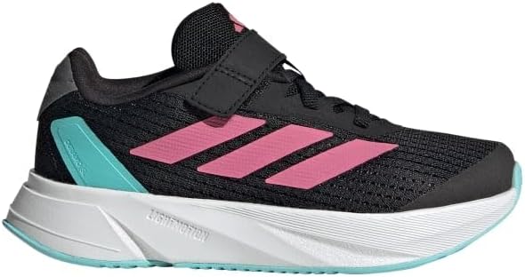 Кроссовки adidas Kids' Duramo SL с эластичными шнурками, белый/черный/розовый — фото 2
