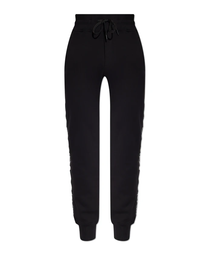 

Спортивные штаны с фирменными полосками по бокам. Versace Jeans Couture, черный