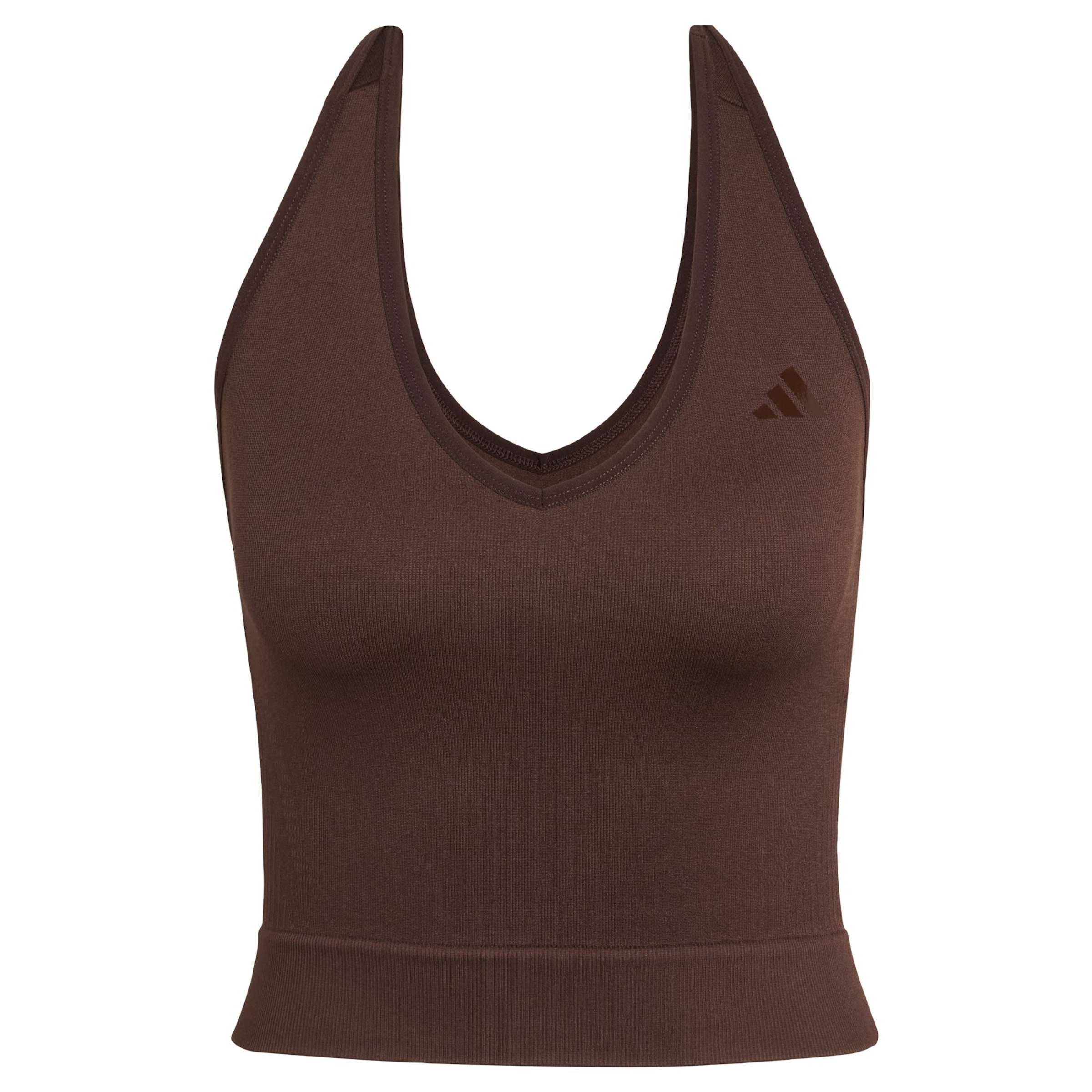 Adidas Performance Спортивный топ 'Essentials' в цвете Chestnut Brown