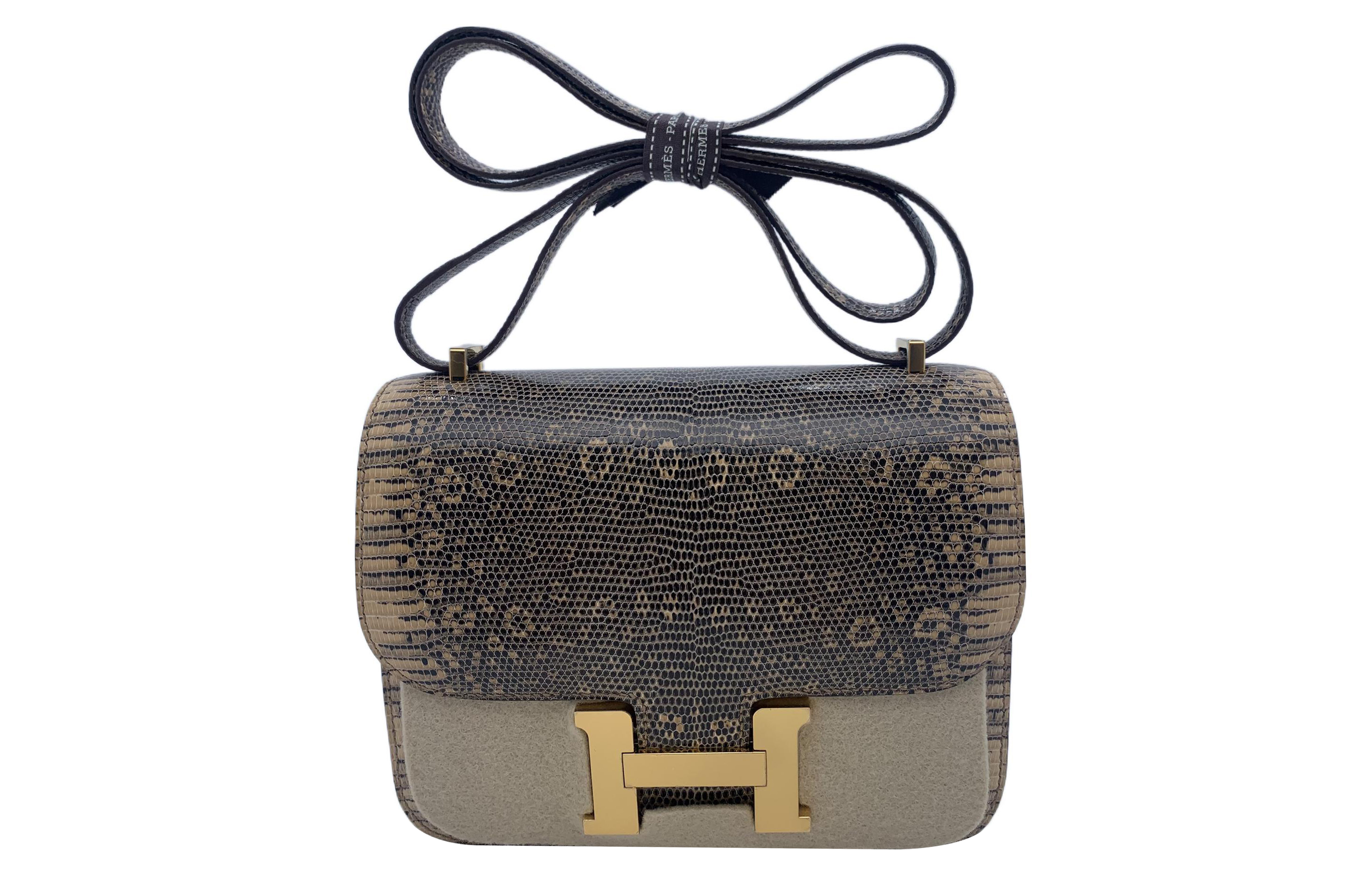 

Сумка Constance из кожи ящерицы, женская сумка через плечо HERMES