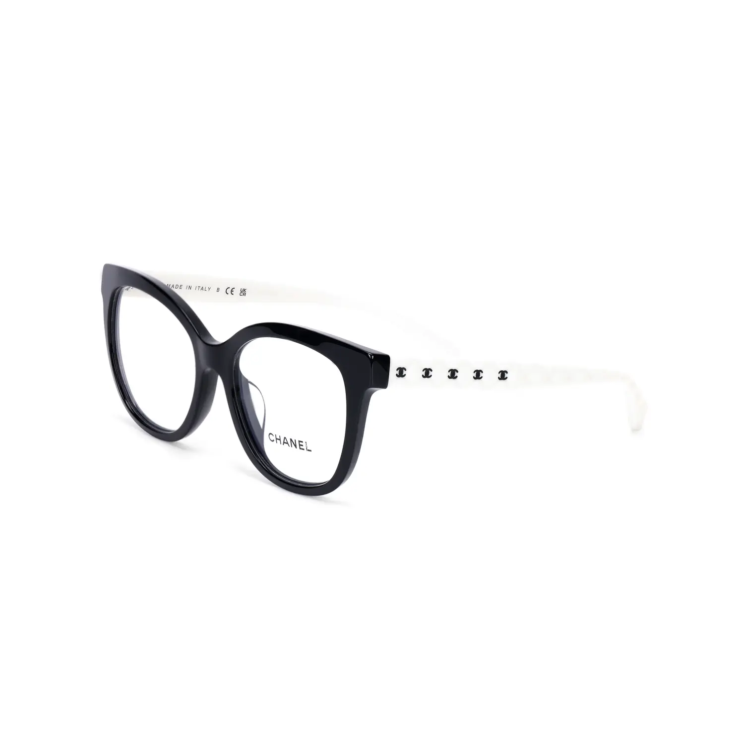 

CHANEL Ацетатные очки нестандартной формы Unisex Black, Black