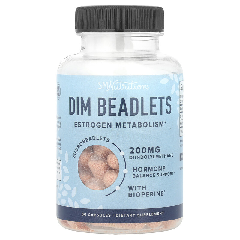 

SMNutrition, DIM бусинки с BioPerine, 60 капсул