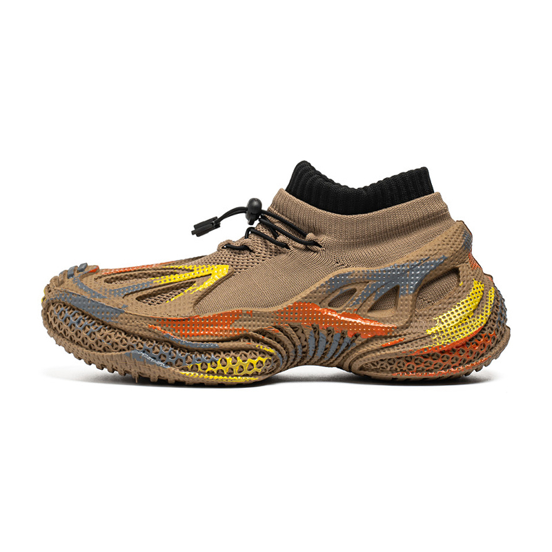 

Износостойкие дышащие кроссовки Mid Top Casual для мужчин OUBT, Apricot