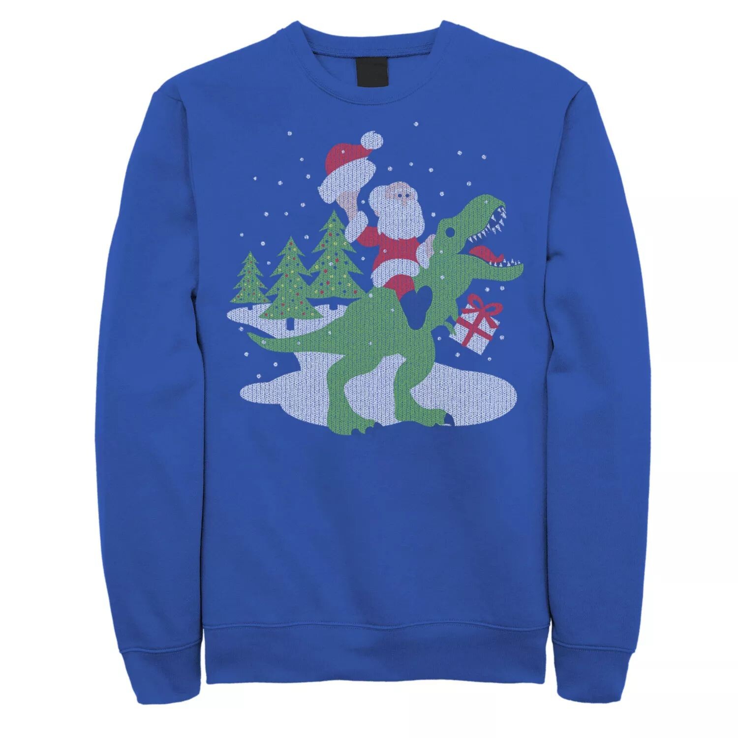 

Мужская трикотажная флисовая куртка Santa Riding T-Rex Licensed Character