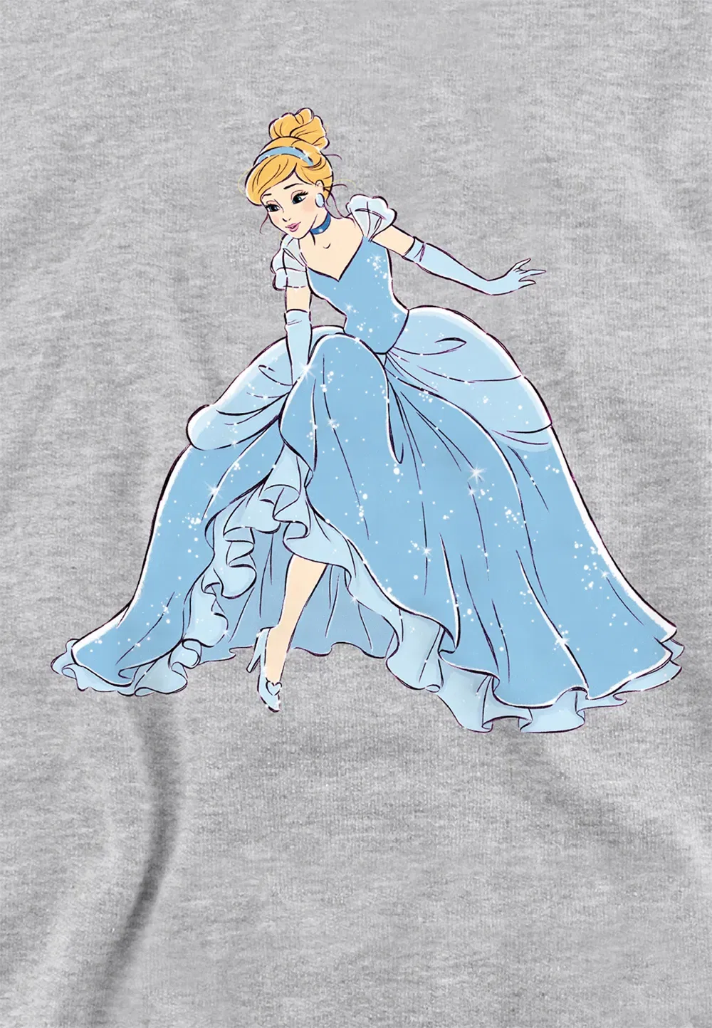 Детская худи Cinderella Sparkling Princess, Disney, серый — фото 2