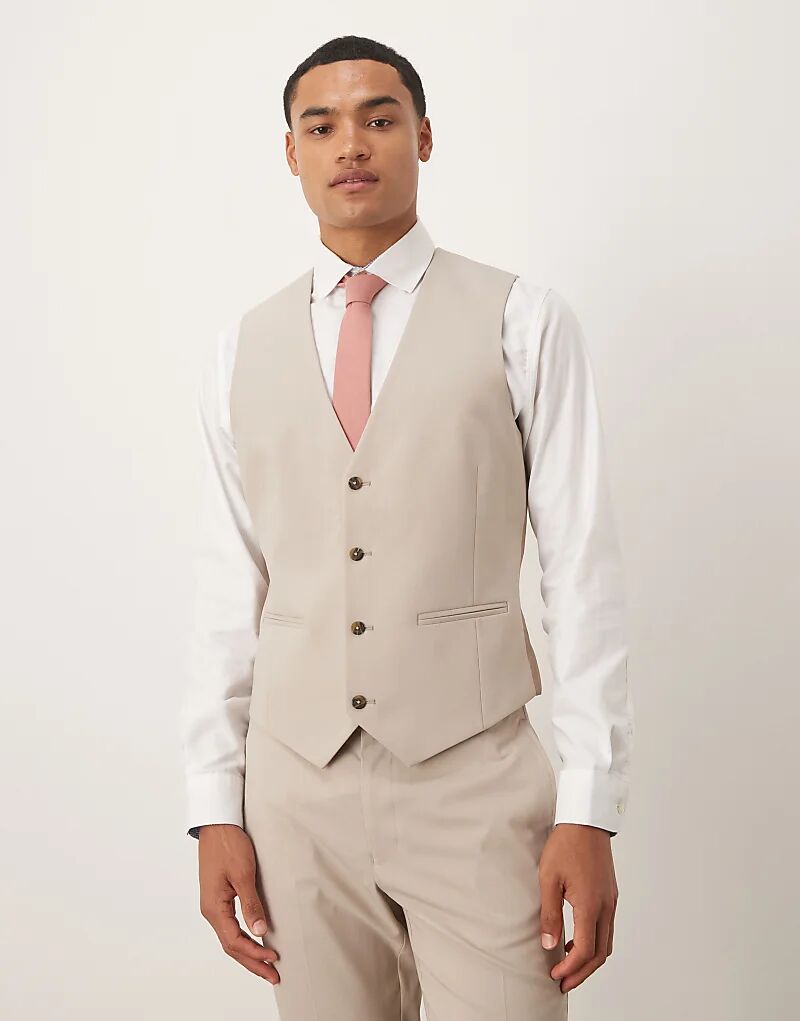 

Жилет-скинни ASOS DESIGN цвета экрю