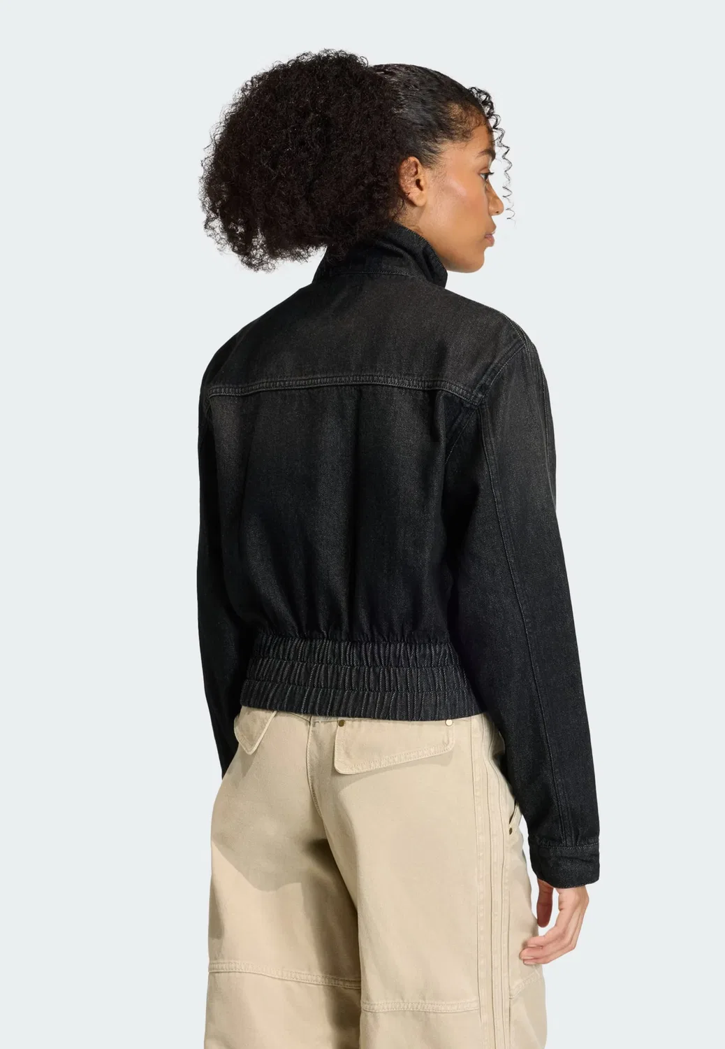 Куртка Adidas Originals Between-Season Jacket Ess из черного денима — фото 3