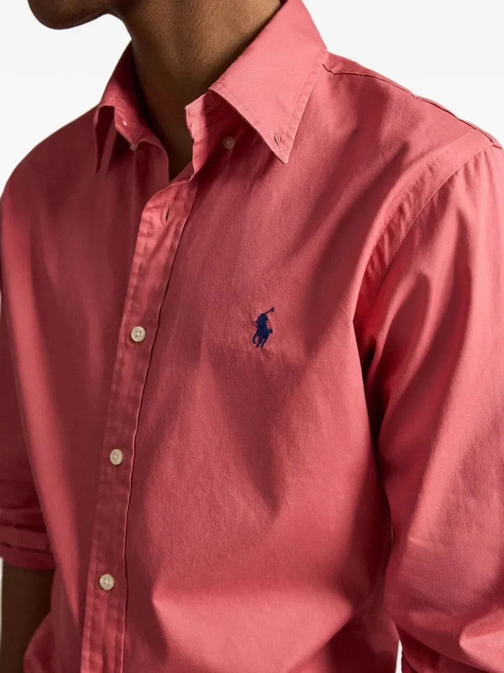 Рубашка с вышивкой в виде пони POLO RALPH LAUREN, розовый — фото 4