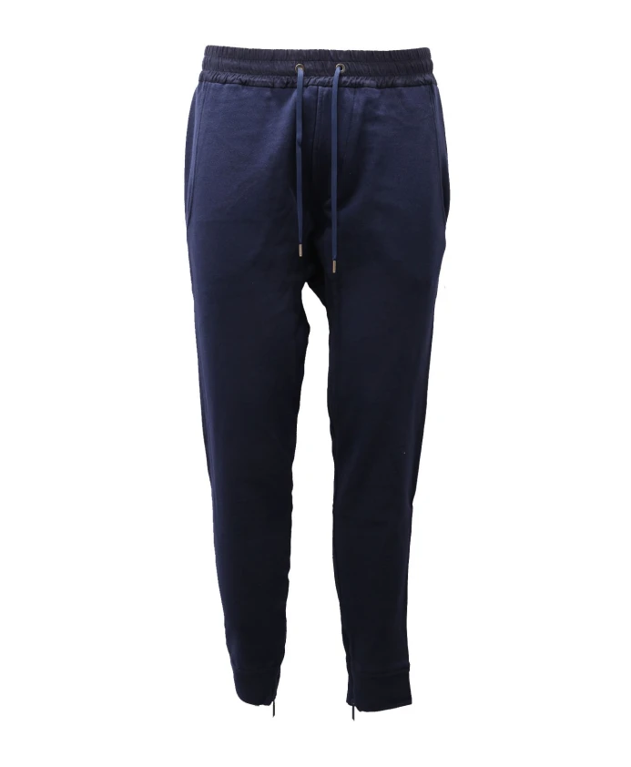 

Хлопковые спортивные штаны с низкой посадкой Paolo Pecora, синий
