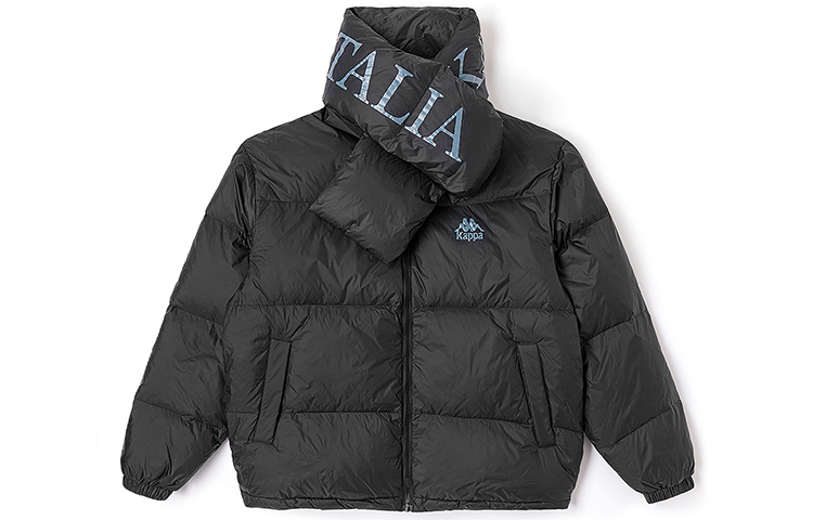 

Пуховики Unisex с двойным воротником Moderate Kappa, черный-990