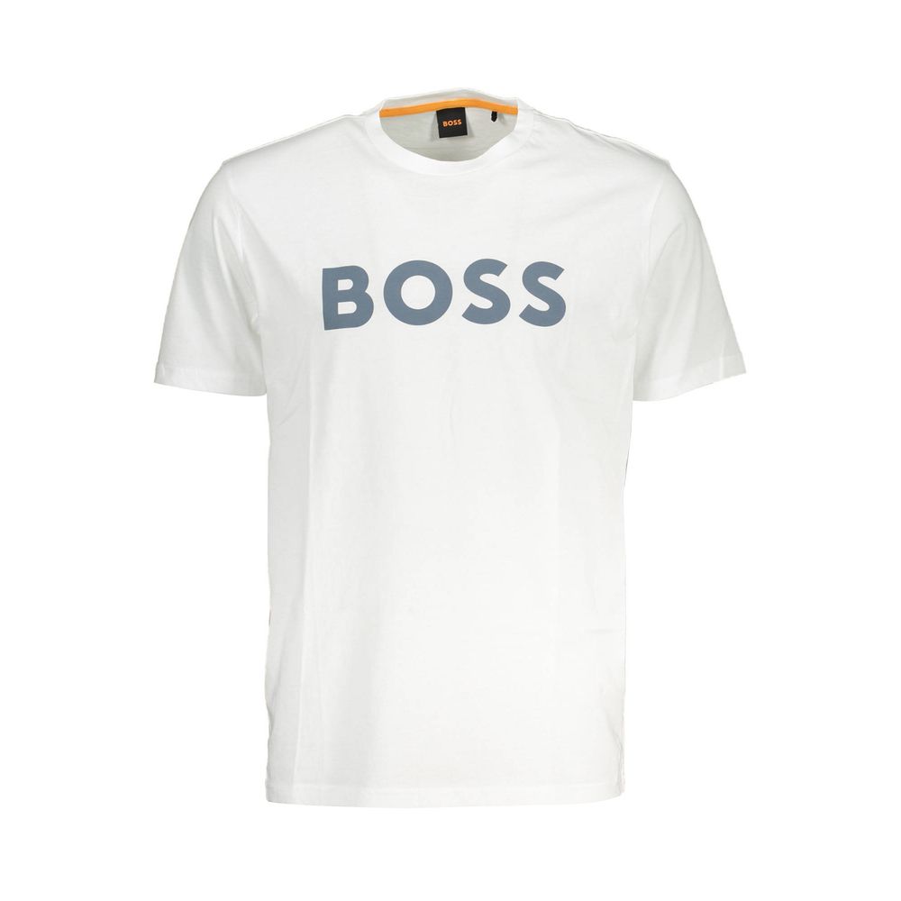 

Белая хлопковая мужская футболка Hugo Boss