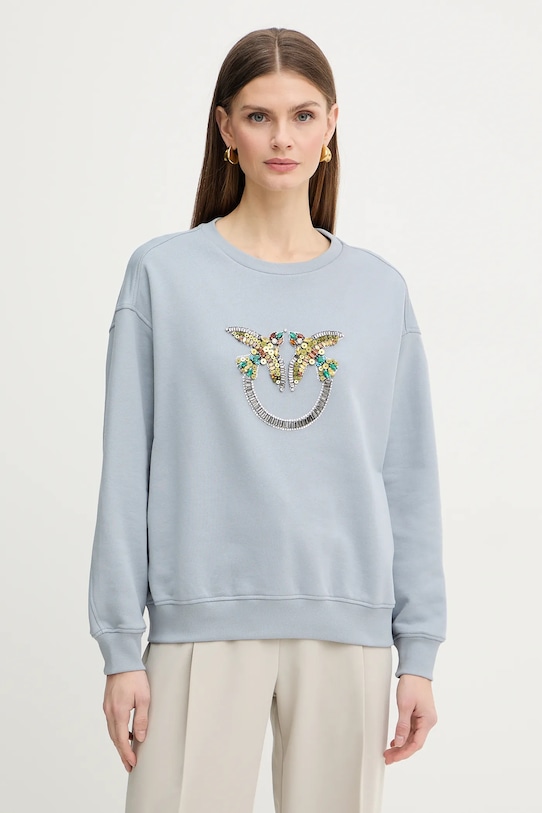 

Хлопковая толстовка Pinko, синий