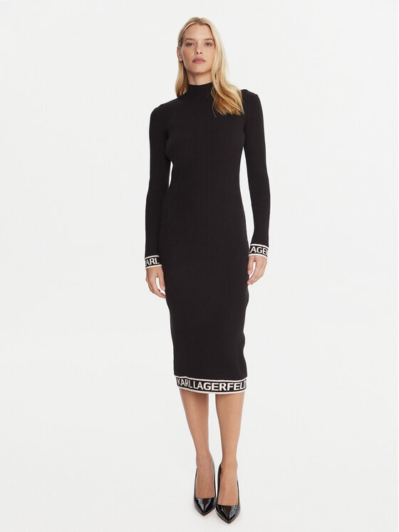 

Вязаное платье slim fit A4W13028 Karl Lagerfeld, черный