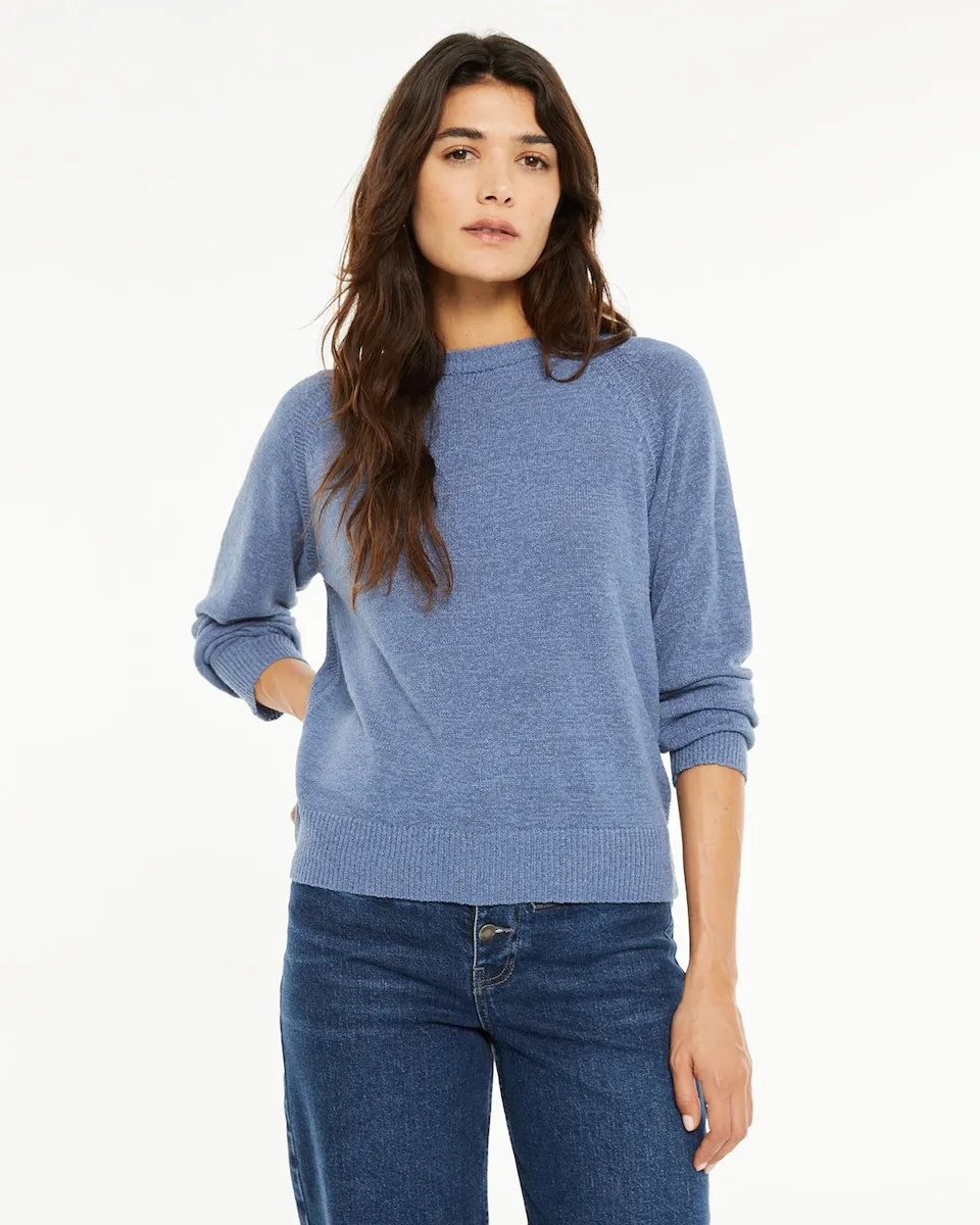 

Женский джемпер с круглым вырезом и длинными рукавами System Action, синий