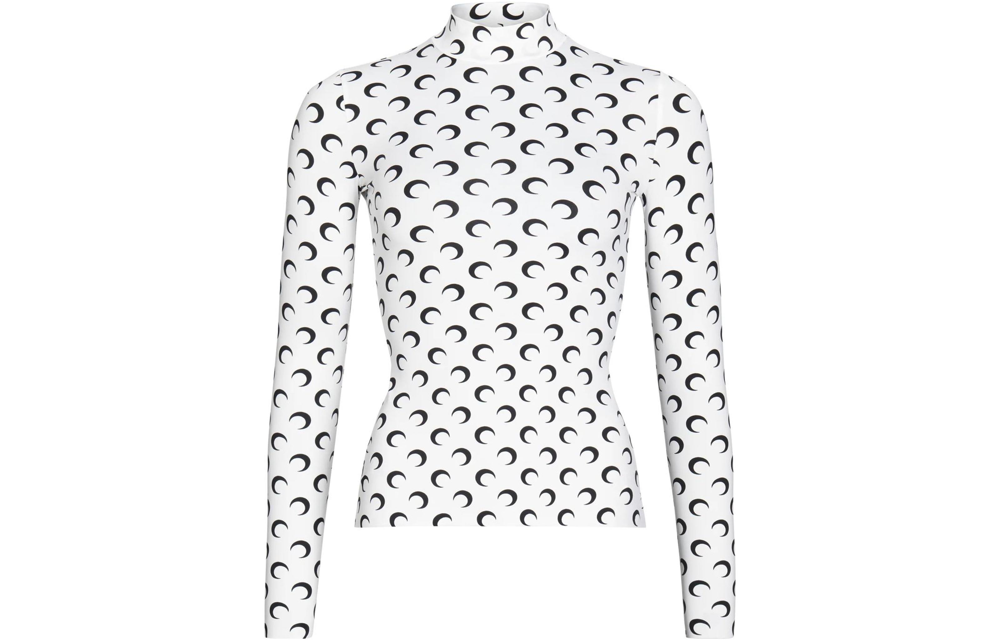 

Футболка с круглым вырезом и принтом луны Marine Serre, белый