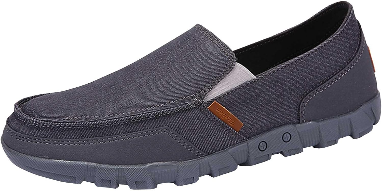 

Мужские повседневные лоферы слипоны, модные прогулочные кроссовки, деловые оксфорды, легкие мягкие кроссовки для бега Generic, серый