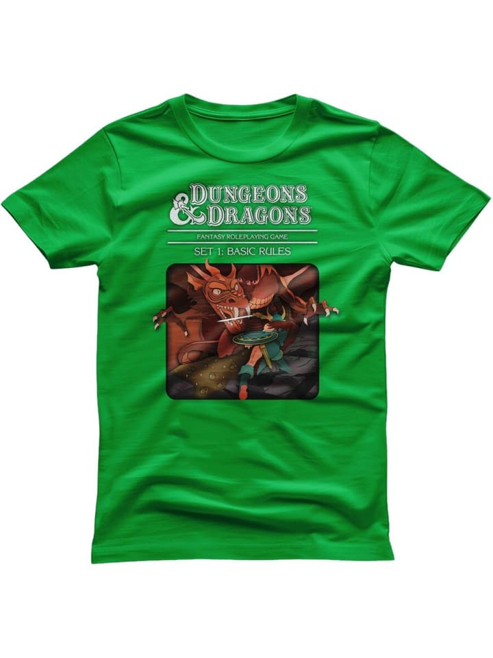 

Dungeons And Dragons Футболка "D&D Set 1 - Basic Rules T-Shirt" зеленого цвета, Зеленый, Dungeons And Dragons Футболка "D&D Set 1 - Basic Rules T-Shirt" зеленого цвета
