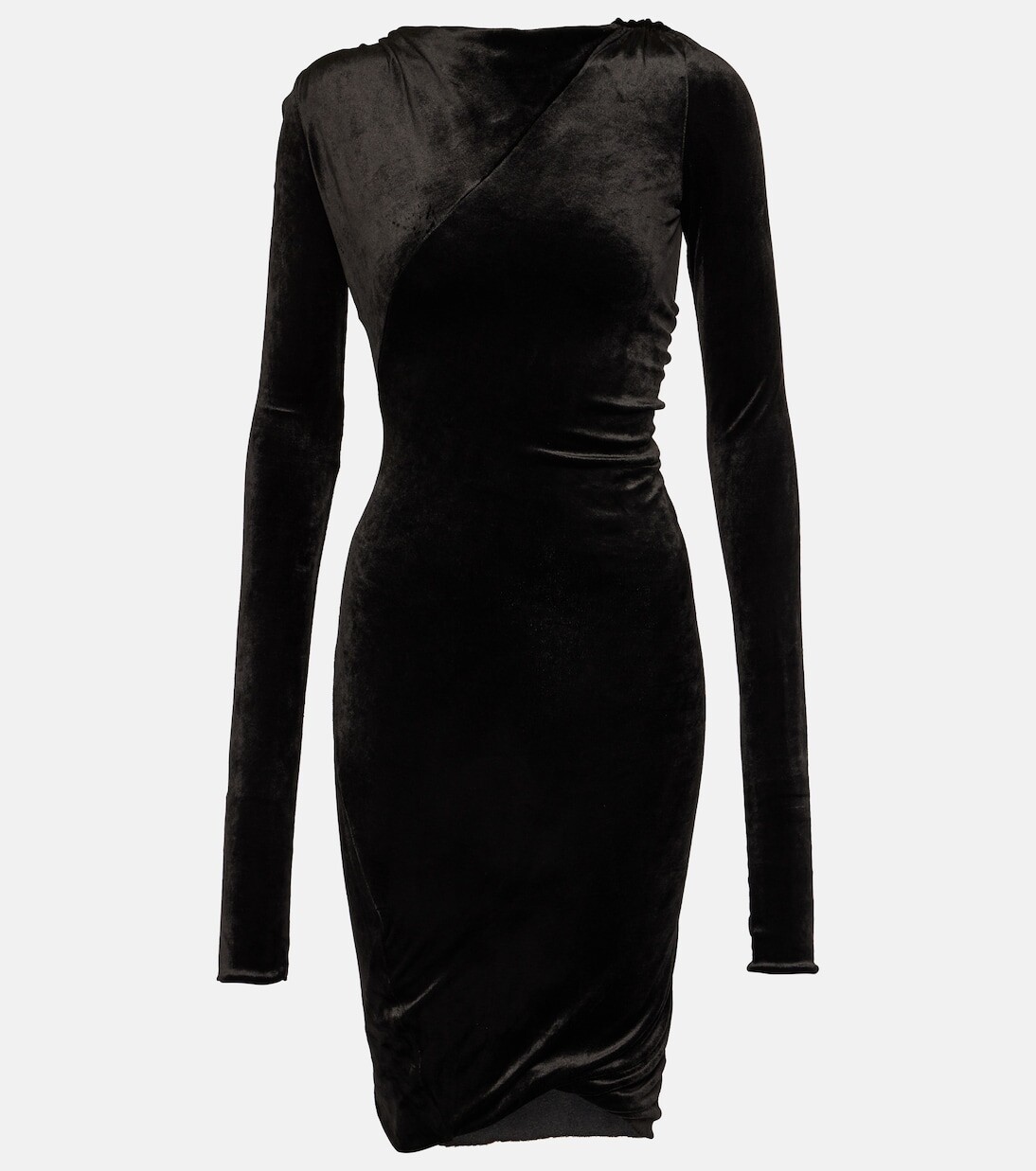 

Мини-платье lilies из бархатного джерси Rick Owens, черный