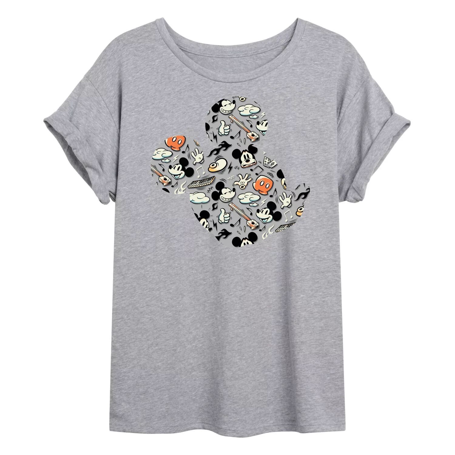 

Детская футболка Disney's Mickey Mouse с рисунком Микки и струящимся рисунком Licensed Character