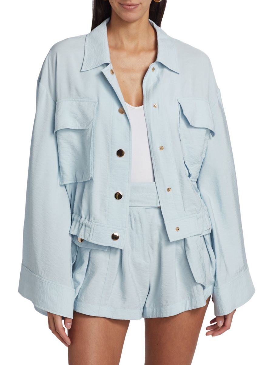 

Куртка Chelsea Oversize из крепа Ramy Brook, цвет Crystal Blue, Синий, Куртка Chelsea Oversize из крепа Ramy Brook, цвет Crystal Blue