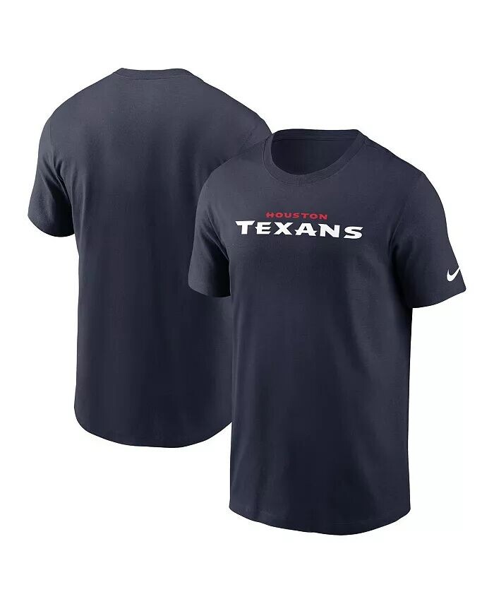 

Мужская темно-синяя футболка Houston Texans Wordmark Essential Nike, синий