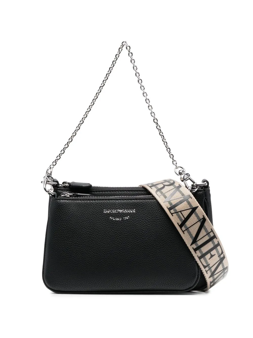 

Мини-сумка с принтом EMPORIO ARMANI, черный