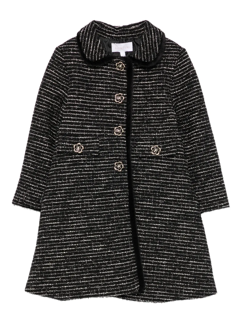 

Твидовое пальто на пуговицах Patachou, черный