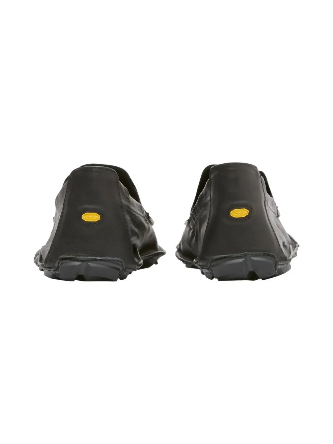 VIBRAM Мужские кожаные лоферы длиной до щиколотки, черные — фото 4