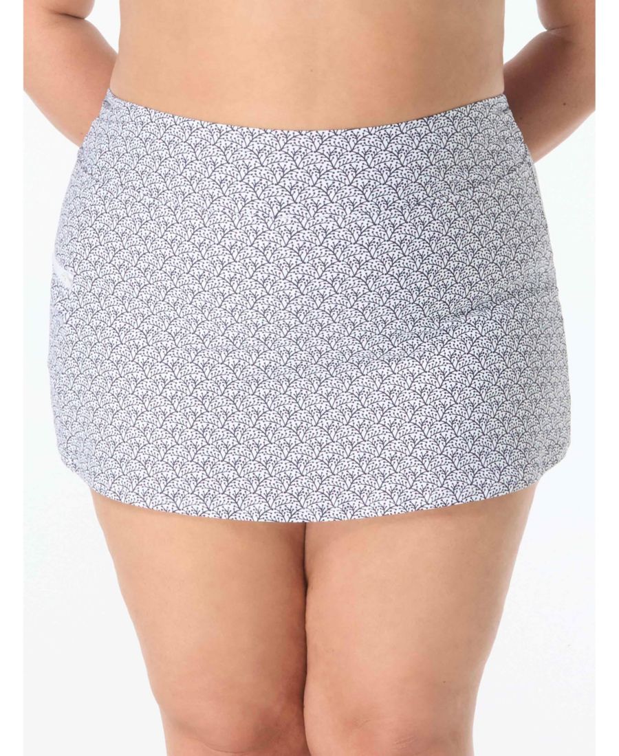 

Купальник больших размеров Emma, юбка-шорты для плавания Beach House, 100-white