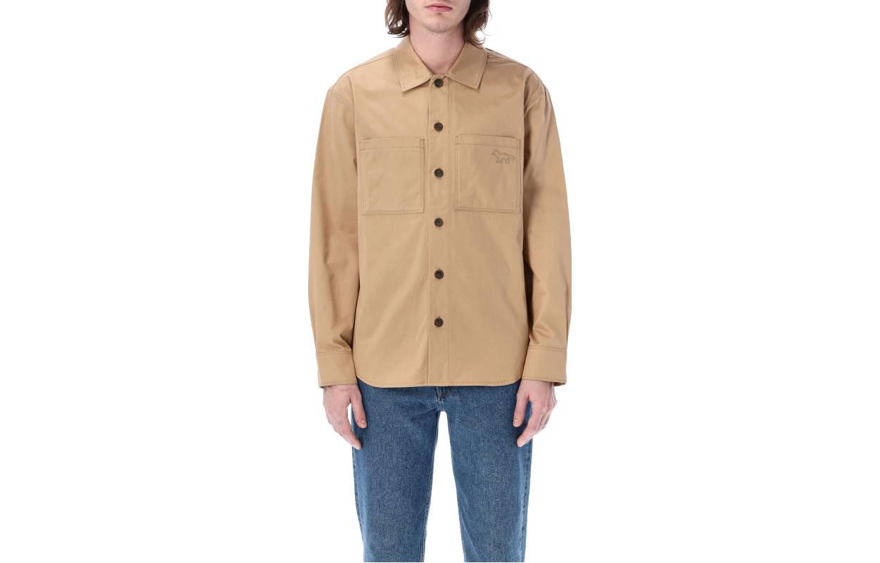 

Maison Kitsune Рубашка-пиджак на пуговицах, Light Brown