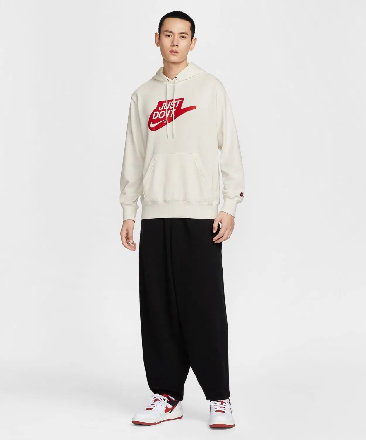 Толстовка Nike Club FT HDY JDI, серая — фото 3